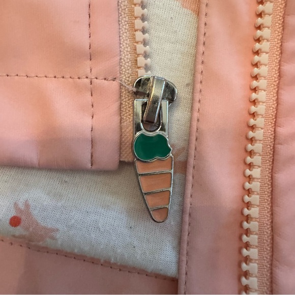 Pink Easter Bunny Rain Jacket w Ears for Girls Size 5 - Picture 6 of 10